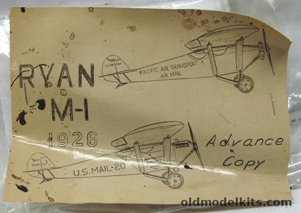 Greenbank 1/72 Ryan M-1 Mailplane (Hisso or J-4B) Colorado Airways or Pacific Air Transport - Advanced Release Copy - Bagged plastic model kit